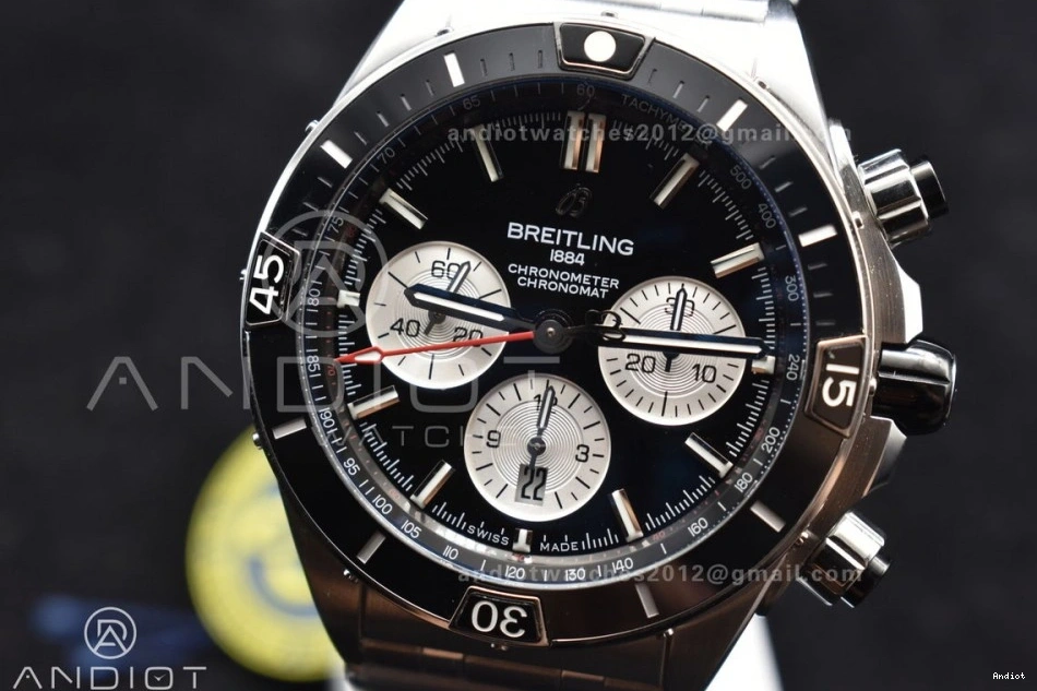 SS SS Edition 44mm Chronomat A7750 on Black 1:1 BLSF Dial B01 Best Bracelet 1112